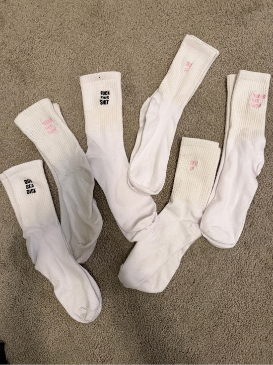 Accessories - Novelty crew socks, 6 pairs used